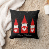 スリークリスマス格言オンブラック装飾用クッション クッション (ブランケット)