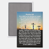 スリークロシャス詩編23サンセット祈りの言葉 マグネット (正面/裏面)