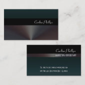 スリーク+クリーン/ブラシ仕上げ鋼。 名刺 (正面/裏面)