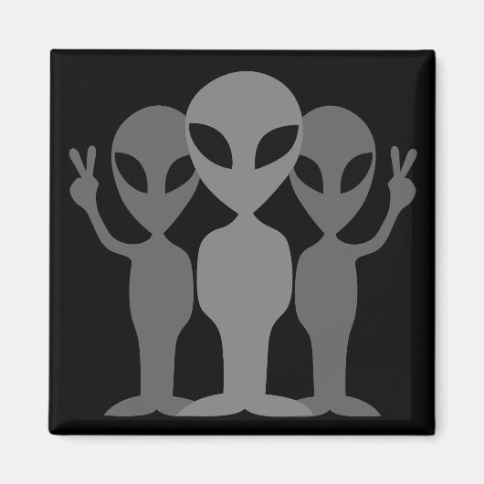 スリーグレー宇宙エイリアン マグネット (正面)
