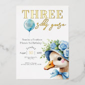 スリーグース間抜けボーイ3rd誕生日招待状 箔招待状 (正面)