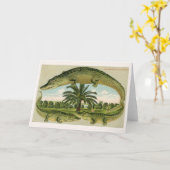 スリーゲーター&パームツリー カード (黄色い花)