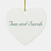 スリーコーラルバラピンクカーネーションズプロムキープサケ セラミックオーナメント (裏面)