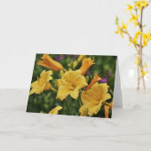 スリーゴールデンリリー聖なる書物、 経典カードマタイ18:20 カード (黄色い花)