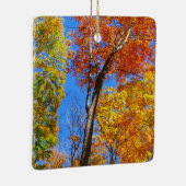 スリーシェードオブカラフル秋メープルツリーズ セラミックオーナメント (右)