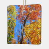 スリーシェードオブカラフル秋メープルツリーズ セラミックオーナメント (左)