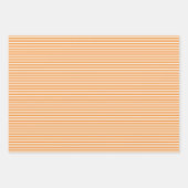 スリーシェードオレンジストライプ色の紙シート ラッピングペーパーシート (正面3)