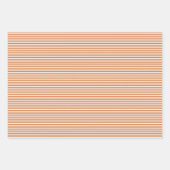 スリーシェードオレンジストライプ色の紙シート ラッピングペーパーシート (正面)