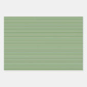 スリーシェードグリーンストライプ紙シート ラッピングペーパーシート (正面)