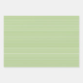 スリーシェードグリーンストライプ紙シート ラッピングペーパーシート (正面3)