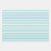 スリーシェードターコイズストライプ ラッピングペーパーシート (正面3)