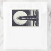 スリーシスターズライトハウスマサチューズムーン 長方形シール (バッグ)