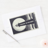 スリーシスターズライトハウスマサチューズムーン 長方形シール (封筒)