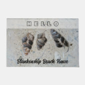 スリーシーシェルズインコンクリートビーチハウスカスタム ドアマット (正面)