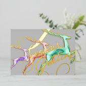 スリージャンピングディアグレーパステルカラー 箔シーズンカード (立ち正面)