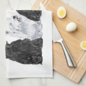 スリースコットランド&アウェスティー キッチンタオル (四つ折り)