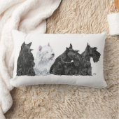 スリースコットランド&アウェスティー ランバークッション (ブランケット)