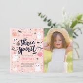 スリースピリットかわいいハロウィーン幽霊3日 招待状 (スタンド正面)