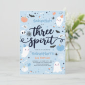 スリースピリットかわいいハロウィーン幽霊3日 招待状 (スタンド正面)