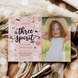 スリースピリットかわいいハロウィーン幽霊3日 招待状