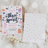 スリースピリットかわいいハロウィーン幽霊3日 招待状