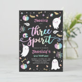 スリースピリットかわいいハロウィーン幽霊3日 招待状 (スタンド正面)