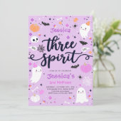 スリースピリットかわいいハロウィーン幽霊3日 招待状 (スタンド正面)