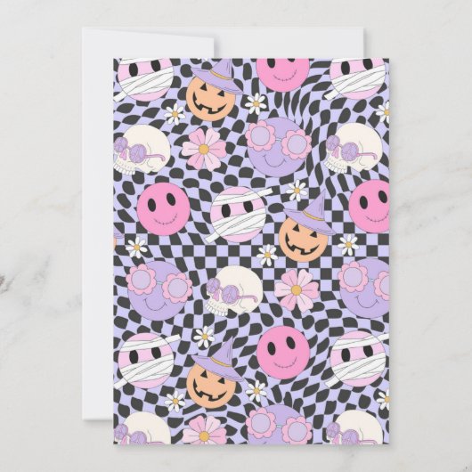 スリースピリットハロウィーングルービー幽霊第3誕生日 招待状 (裏面)