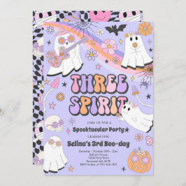 スリースピリットハロウィーングルービー幽霊第3誕生日 招待状