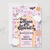 スリースピリットハロウィーングルービー幽霊第3誕生日 招待状 (正面)