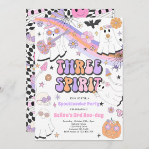 スリースピリットハロウィーングルービー幽霊第3誕生日 招待状