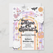 スリースピリットハロウィーングルービー幽霊第3誕生日 招待状 (正面)