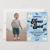 スリースピリットハロウィーン写真3rd誕生日パーティー 招待状 (正面)