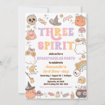 スリースピリットハロウィーン幽霊招待状