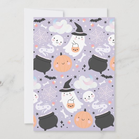 スリースピリットハロウィーン幽霊3rd誕生日パーティー 招待状 (裏面)