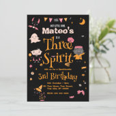 スリースピリットハロウィーン誕生日招待状 招待状 (スタンド正面)
