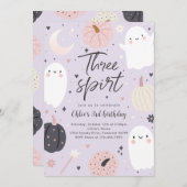 スリースピリットボホハロウィーン幽霊3日 招待状 (正面/裏面)