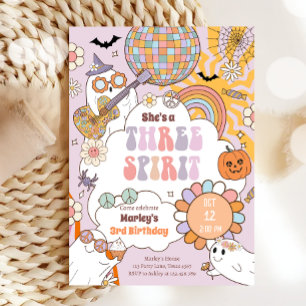 スリースピリットレトロハローウィンパーティ第三誕生日 招待状