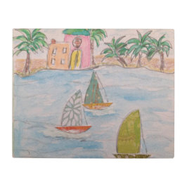 スリーセーラーボート メタルプリント