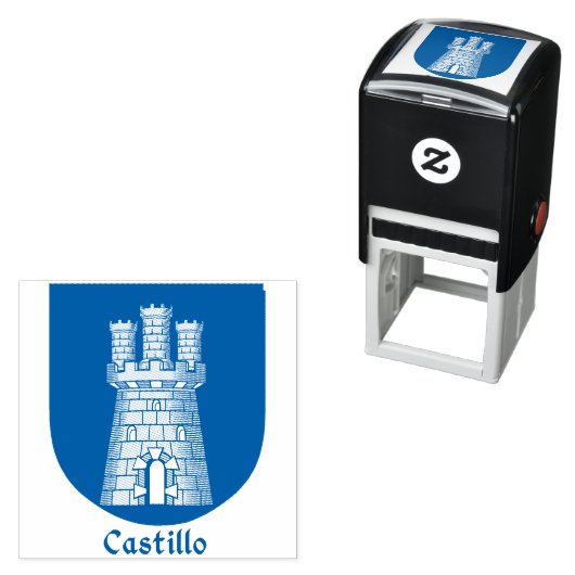 スリータワータレットカスティロスペインの姓 セルフインキングスタンプ (インサイチュ)