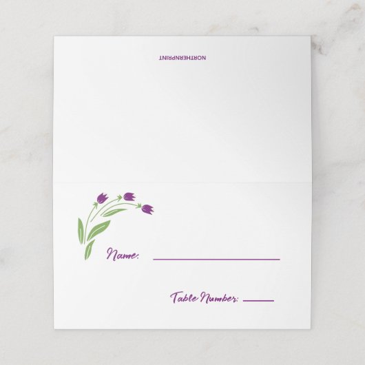 スリーチューリップデザイン座席表 プレイスカード (外部開封)