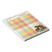 スリーチョコレートラブラドール子犬マンガ ノートパッド (アングル)