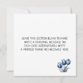 スリーデルフトブルーチューリップ サンキューカード (裏面)