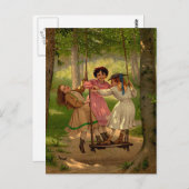 スリートムボーイズヴィンテージイラストレーション ポストカード (正面/裏面)