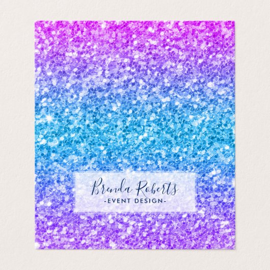 スリートーンフェイクグリッター 名刺 (外部フラット)