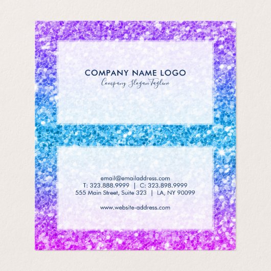 スリートーンフェイクグリッター 名刺 (内部フラット)