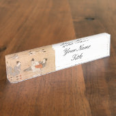 スリードランクウィメンズネームプレートカスタムアー日本のト デスクネームプレート (側面)