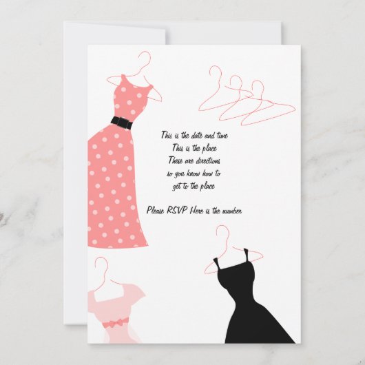 スリードレス 招待状 (裏面)