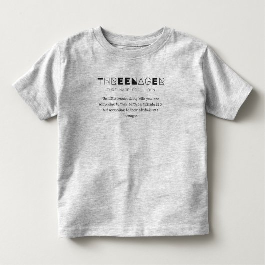 スリーネイジャー トドラーTシャツ (正面)