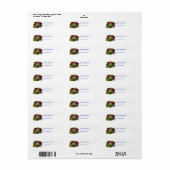 スリーハウスコラージュと花 ラベル (フルシート)